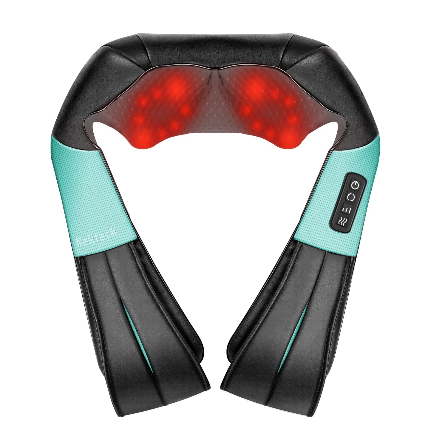 Nekteck Shiatsu Neck Massager with Heat for Pain Relief Deep Tissue
