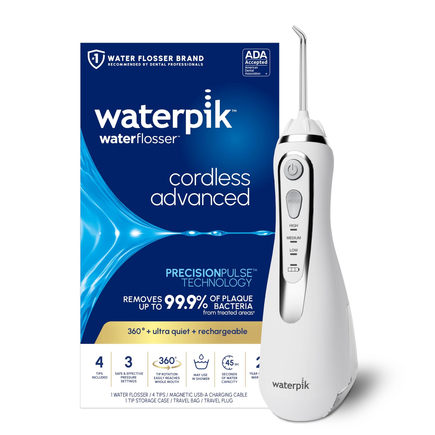 Cordless Rechargeable Water Flosser for Teeth & Gum Care
