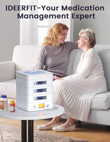 Automatic Pill Dispenser with App Control, LCD Display and Locking Tray