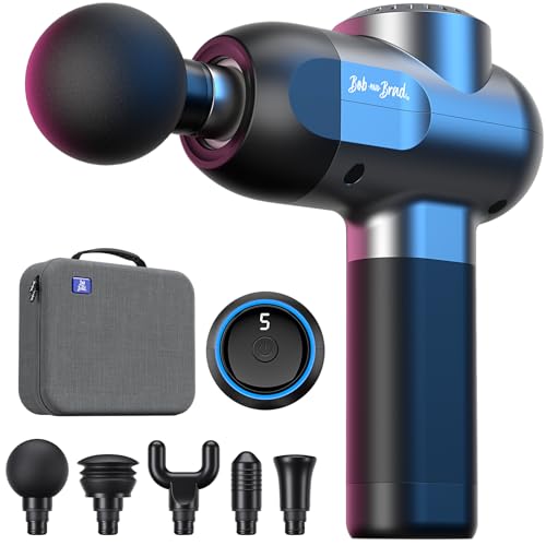 Deep Tissue Percussion Massage Gun with 5 Speeds & 5 Heads
