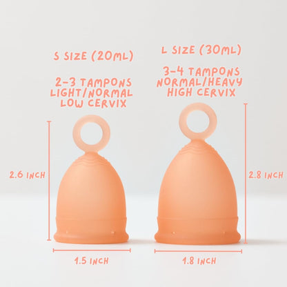 Freely Menstrual Cup, Soft Peach
