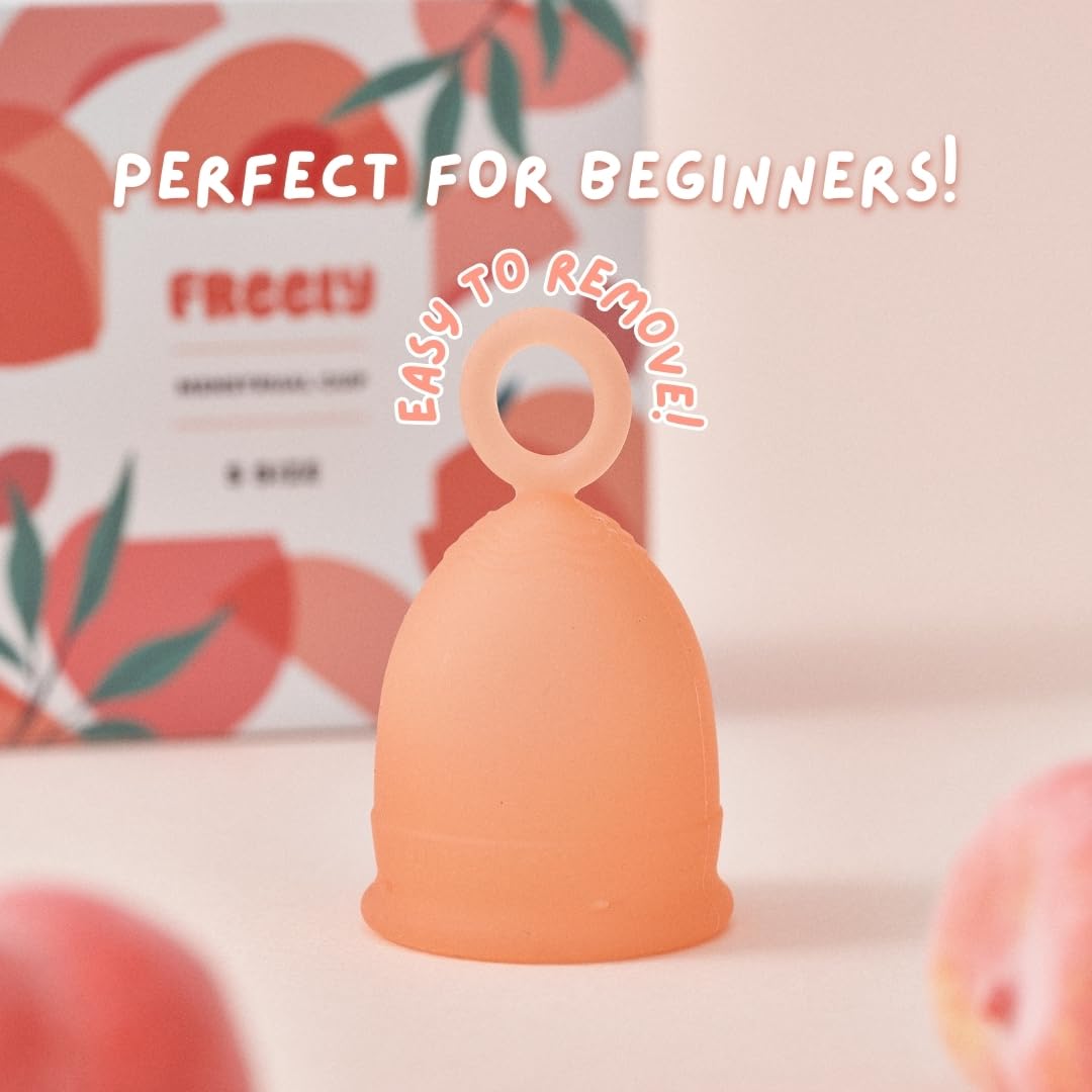 Freely Menstrual Cup, Soft Peach