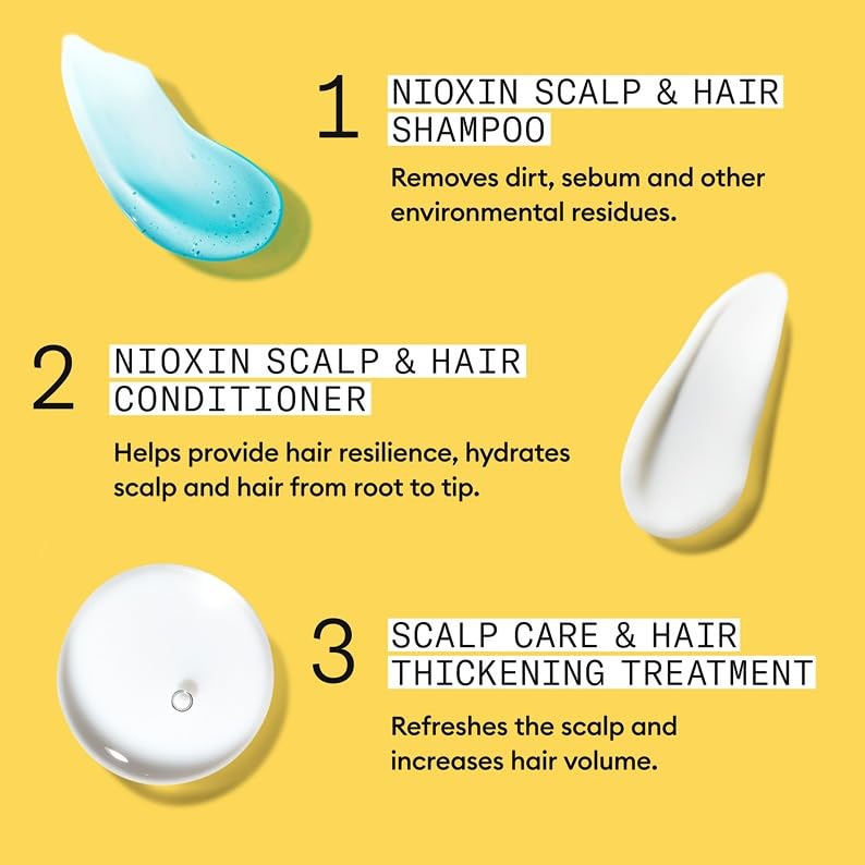 Scalp & Hair Thickening System for Thinning Hair, 3-Month Kit