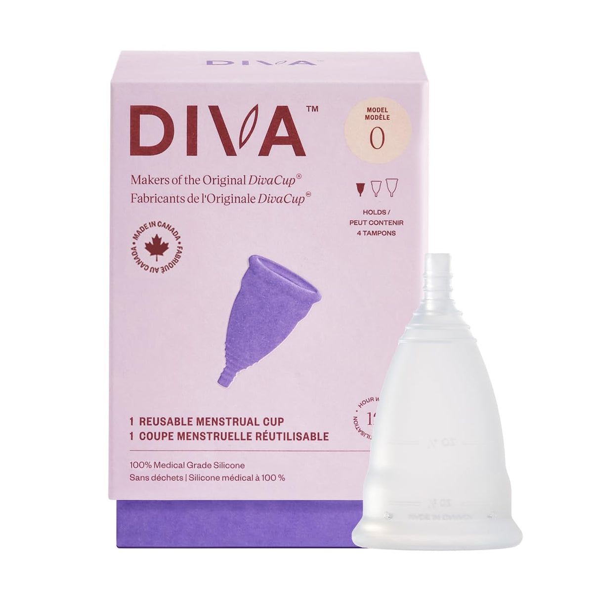 Reusable Silicone Menstrual Cup for Up to 12 Hours Leak Protection