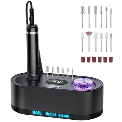Professional Electric Nail Drill with LCD Display, 40,000 RPM
