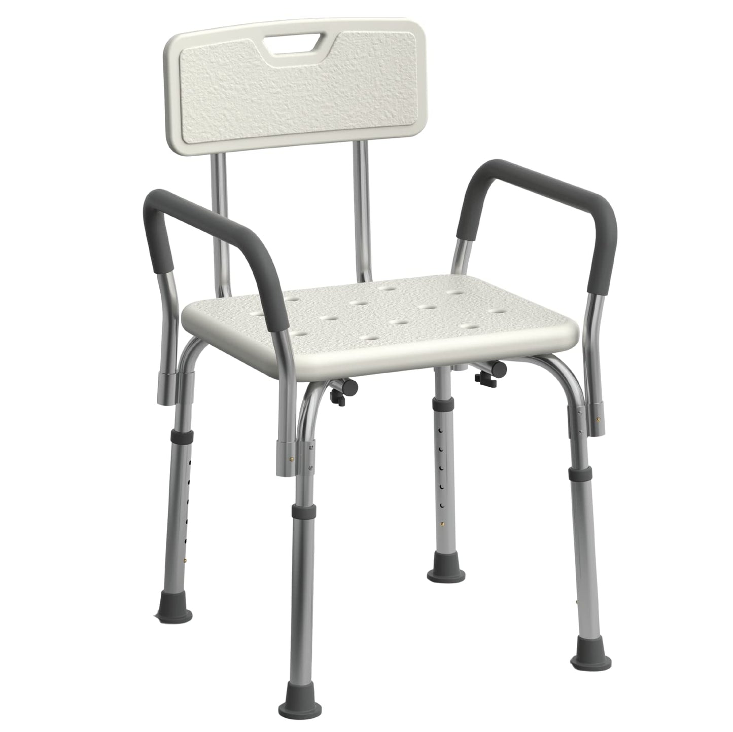Shower Chair with Padded Armrests and Back, 350 lb Capacity
