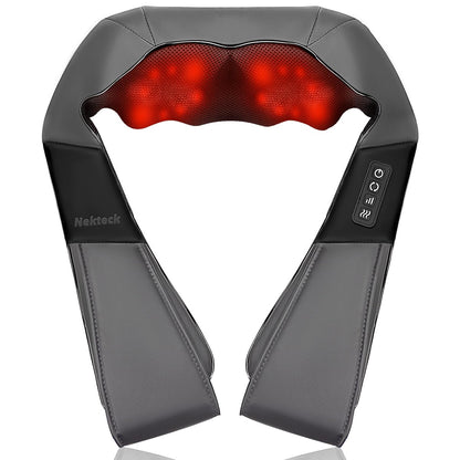 Nekteck Shiatsu Neck Massager with Heat for Pain Relief Deep Tissue