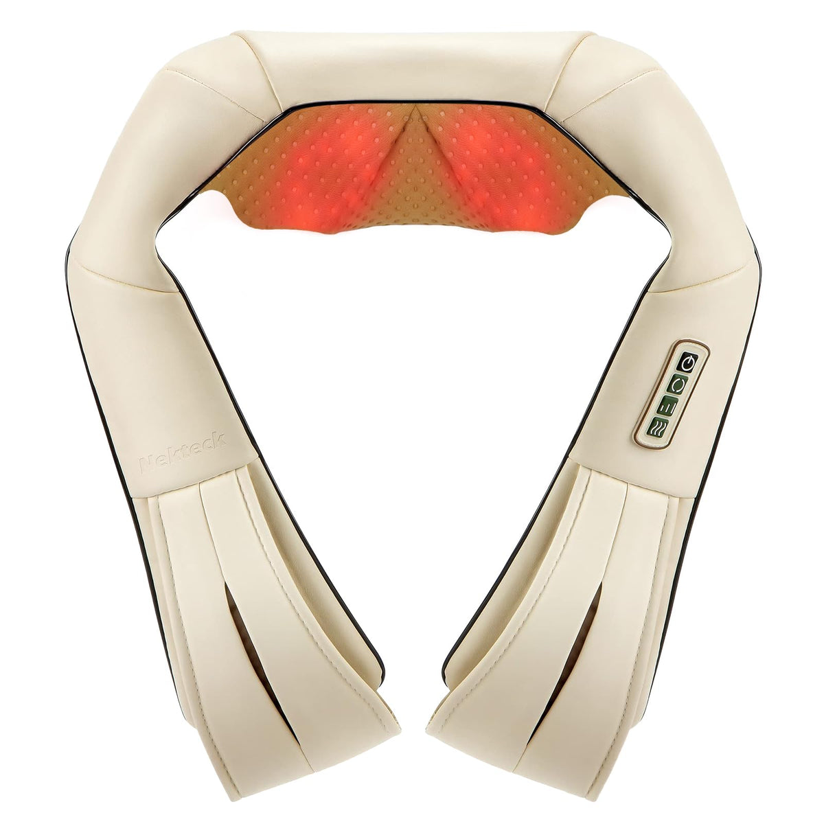 Nekteck Shiatsu Neck Massager with Heat for Pain Relief Deep Tissue
