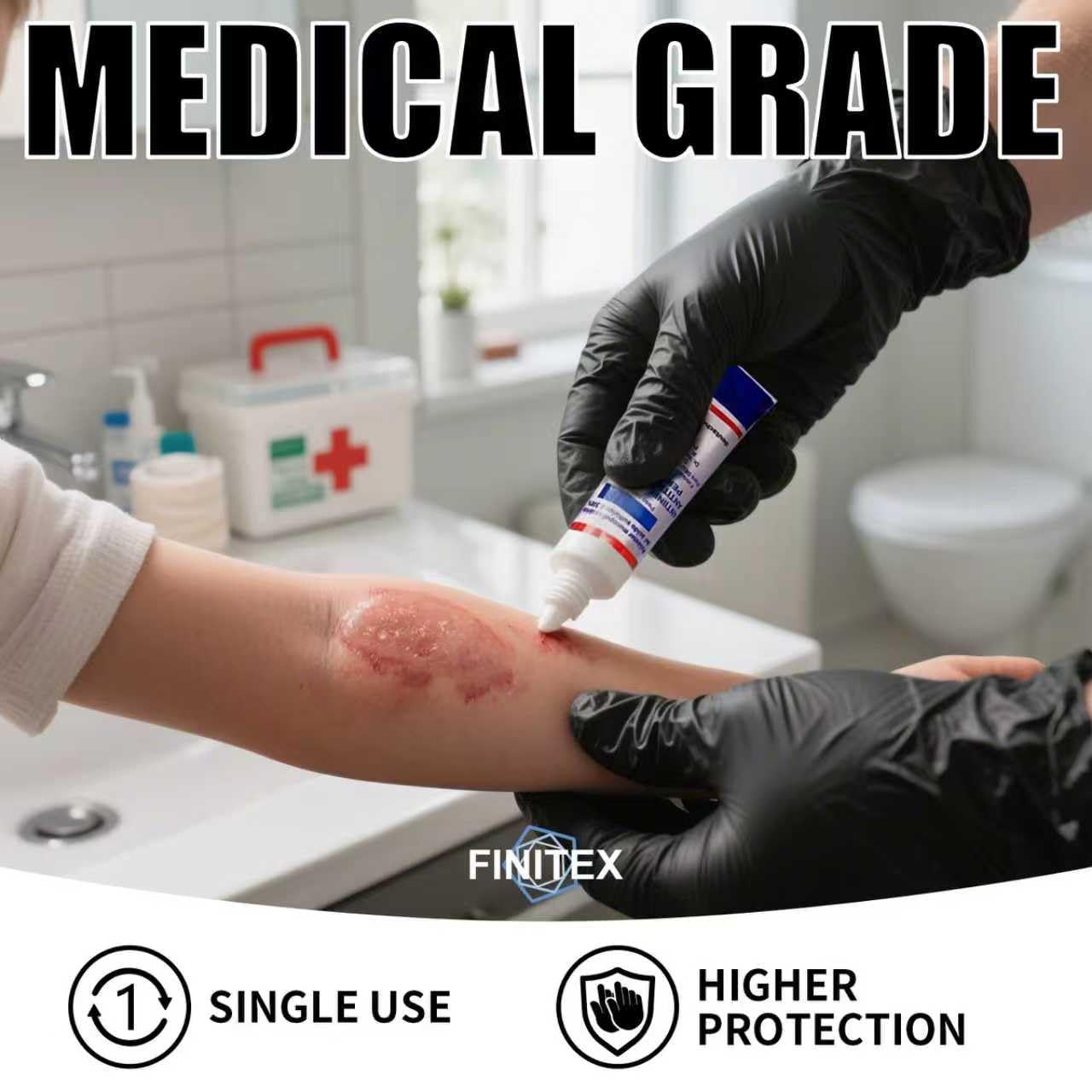 Black Nitrile Examination Gloves, Powder-Free, 3 Mil, 1,000 Count