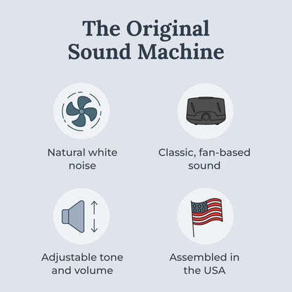 Natural Fan White Noise Machine for Sleep, Travel & Privacy