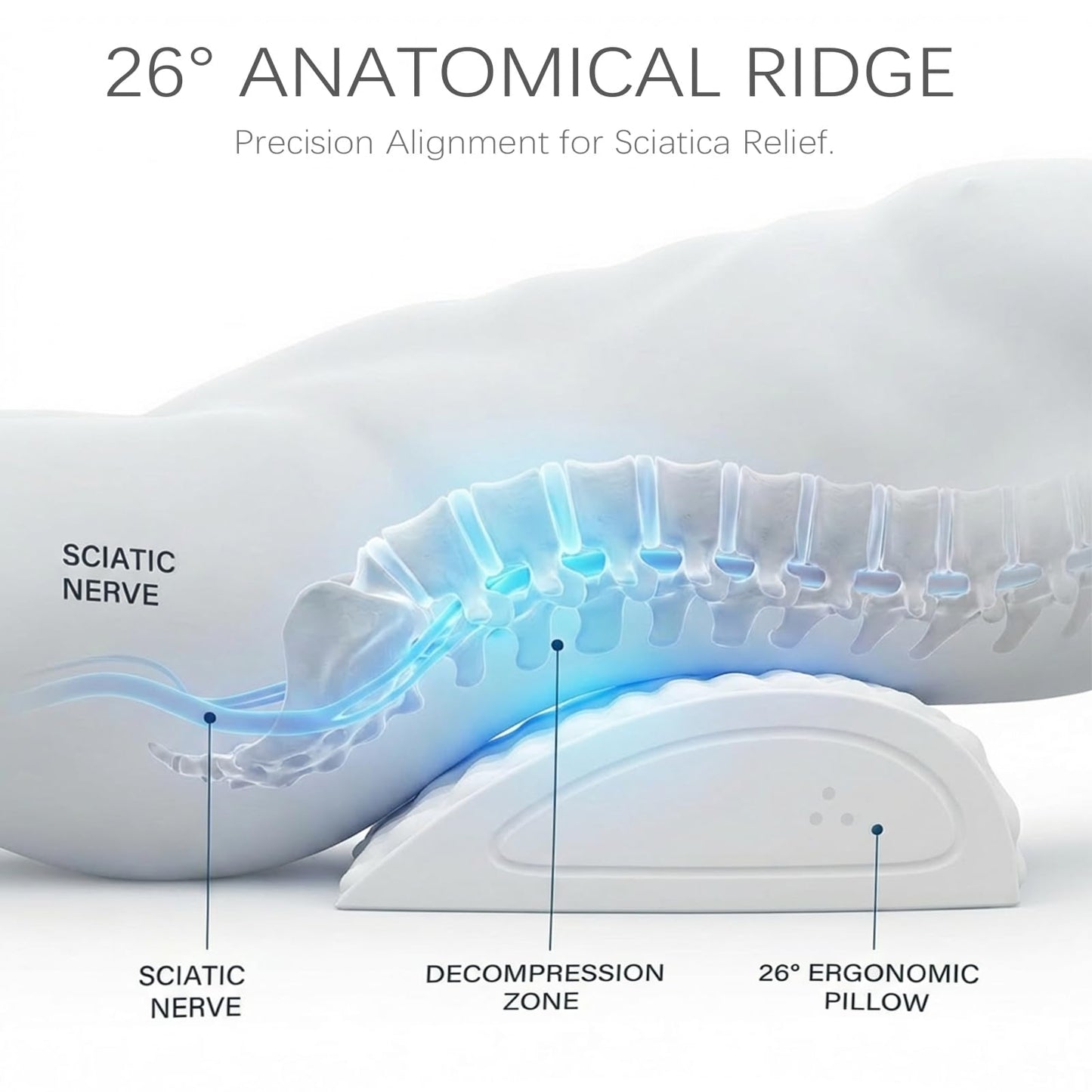 Hot & Cold Therapy Lumbar Support Pillow for Back & Sciatica Relief