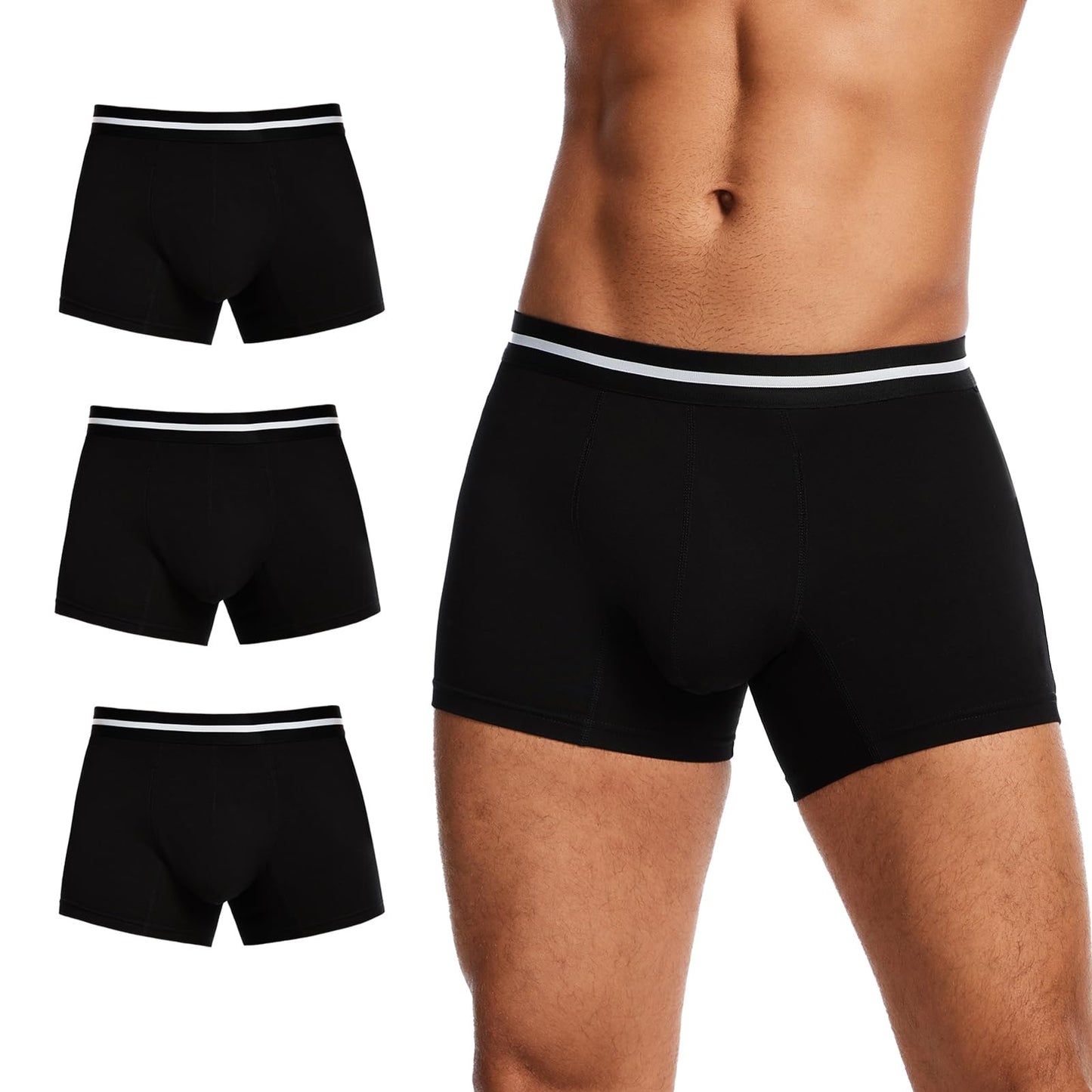 Washable Men’s Leakproof Incontinence Boxer Briefs with Light Absorbency