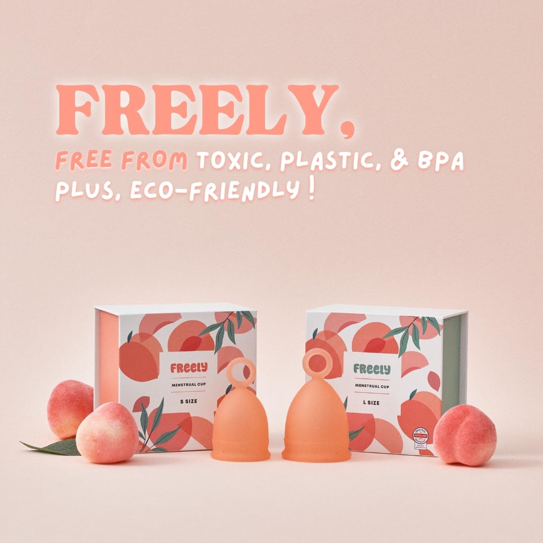 Freely Menstrual Cup, Soft Peach