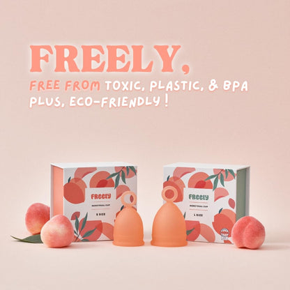 Freely Menstrual Cup, Soft Peach