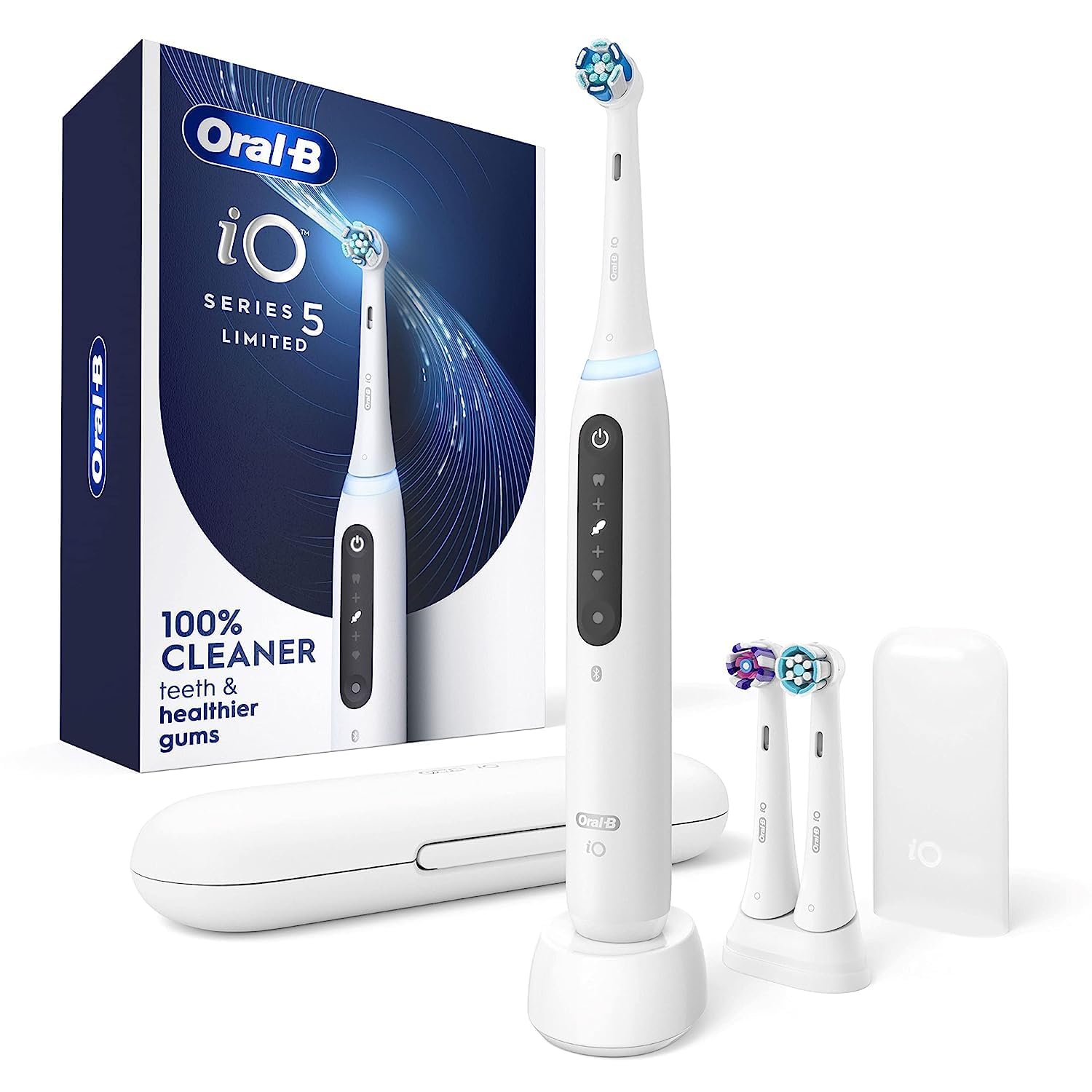 Rechargeable Smart Electric Toothbrush with Travel Case & 3 Brush Heads