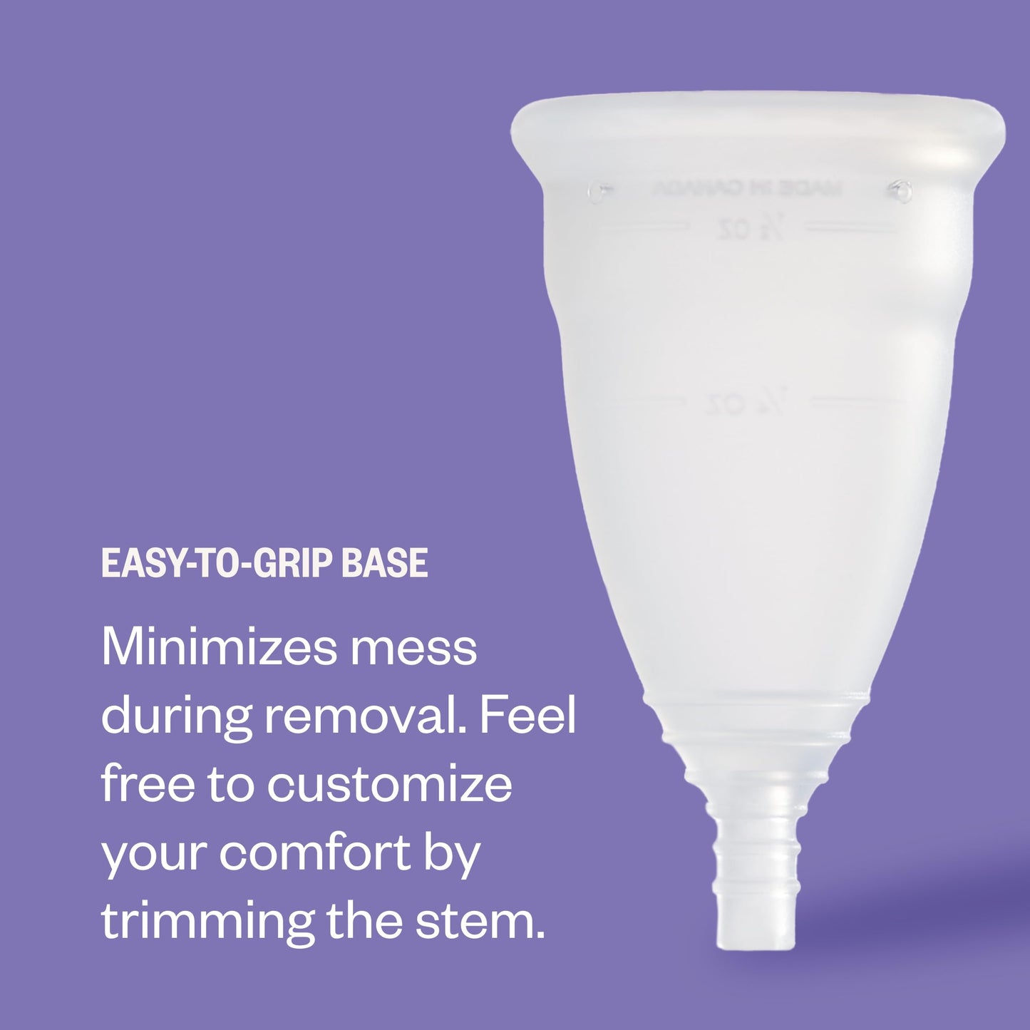 Reusable Silicone Menstrual Cup for Up to 12 Hours Leak Protection