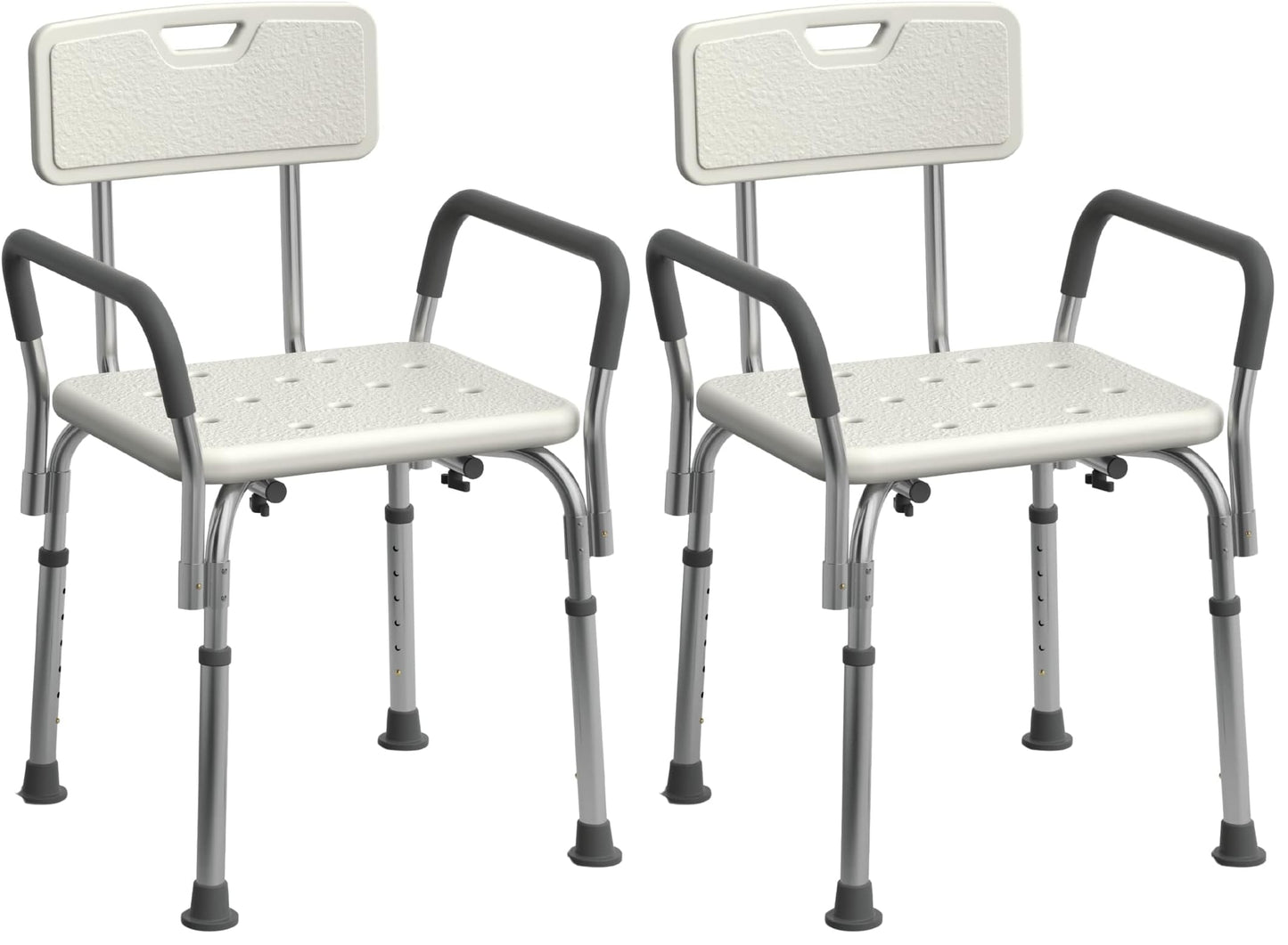 Shower Chair with Padded Armrests and Back, 350 lb Capacity
