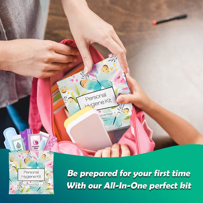 All-in-One Menstrual Care Kit with Individually Wrapped Essentials, 60 Pack