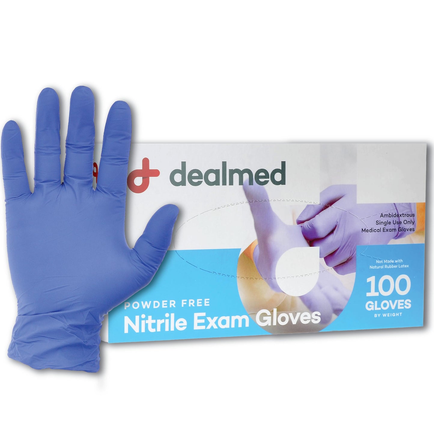 Latex-Free Nitrile Examination Gloves, Medium, 1,000 Count