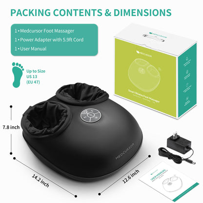 Heated Shiatsu Foot Massager with Air Compression & App Control