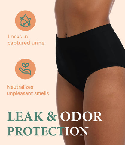IRISMORII Women's Leakproof Incontinence Underwear Washable 3 Pack