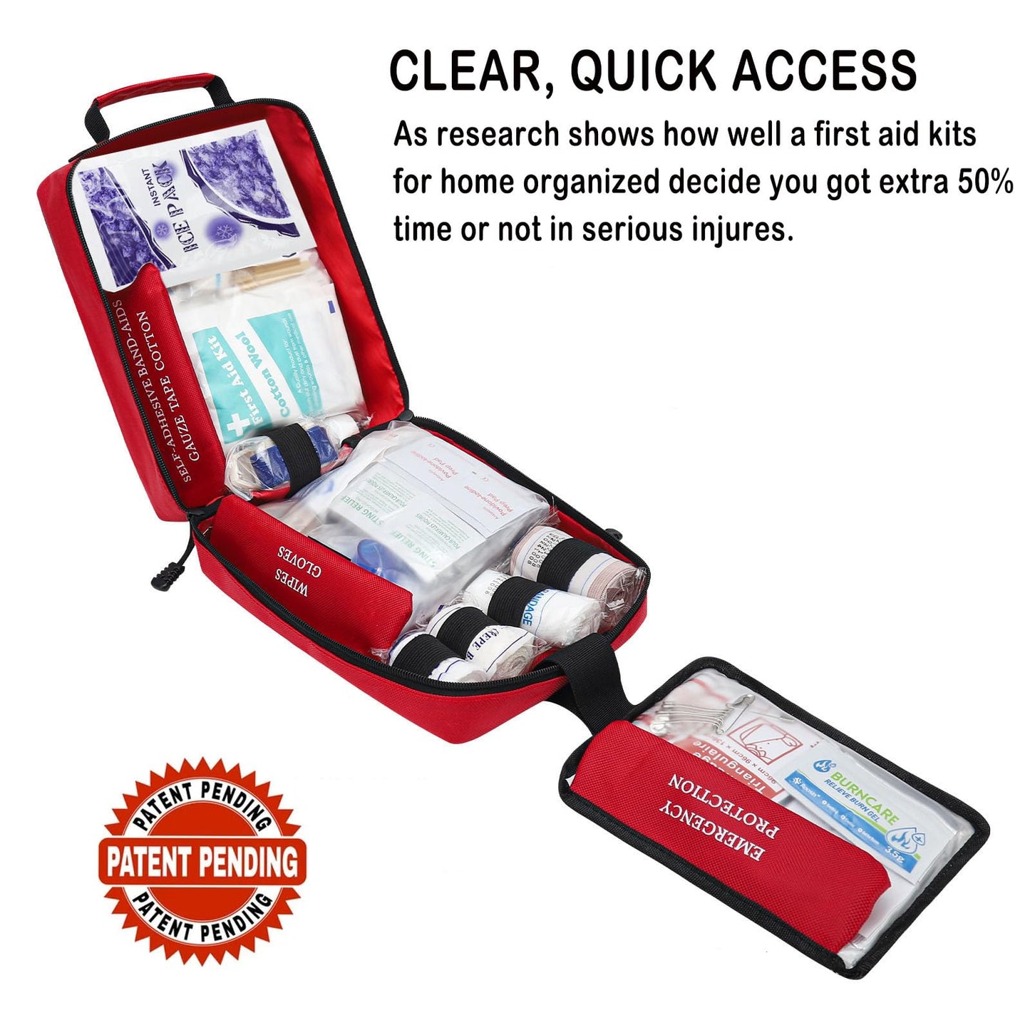400-Piece Large Emergency First Aid Kit for Home, Travel & Outdoor Use