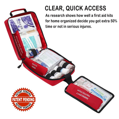 400-Piece Large Emergency First Aid Kit for Home, Travel & Outdoor Use