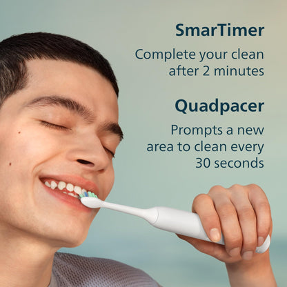Rechargeable Sonic Electric Toothbrush with Pressure Sensor, 3-Pack