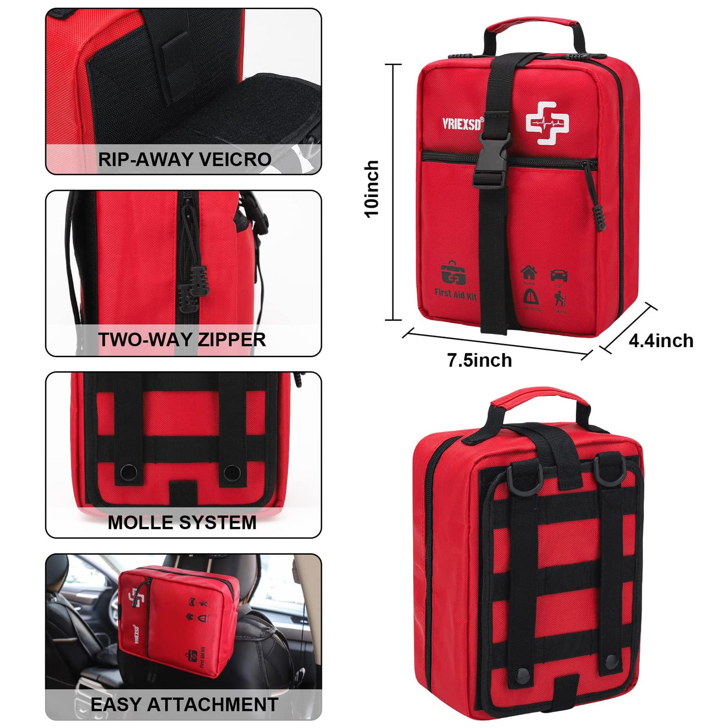400-Piece Large Emergency First Aid Kit for Home, Travel & Outdoor Use