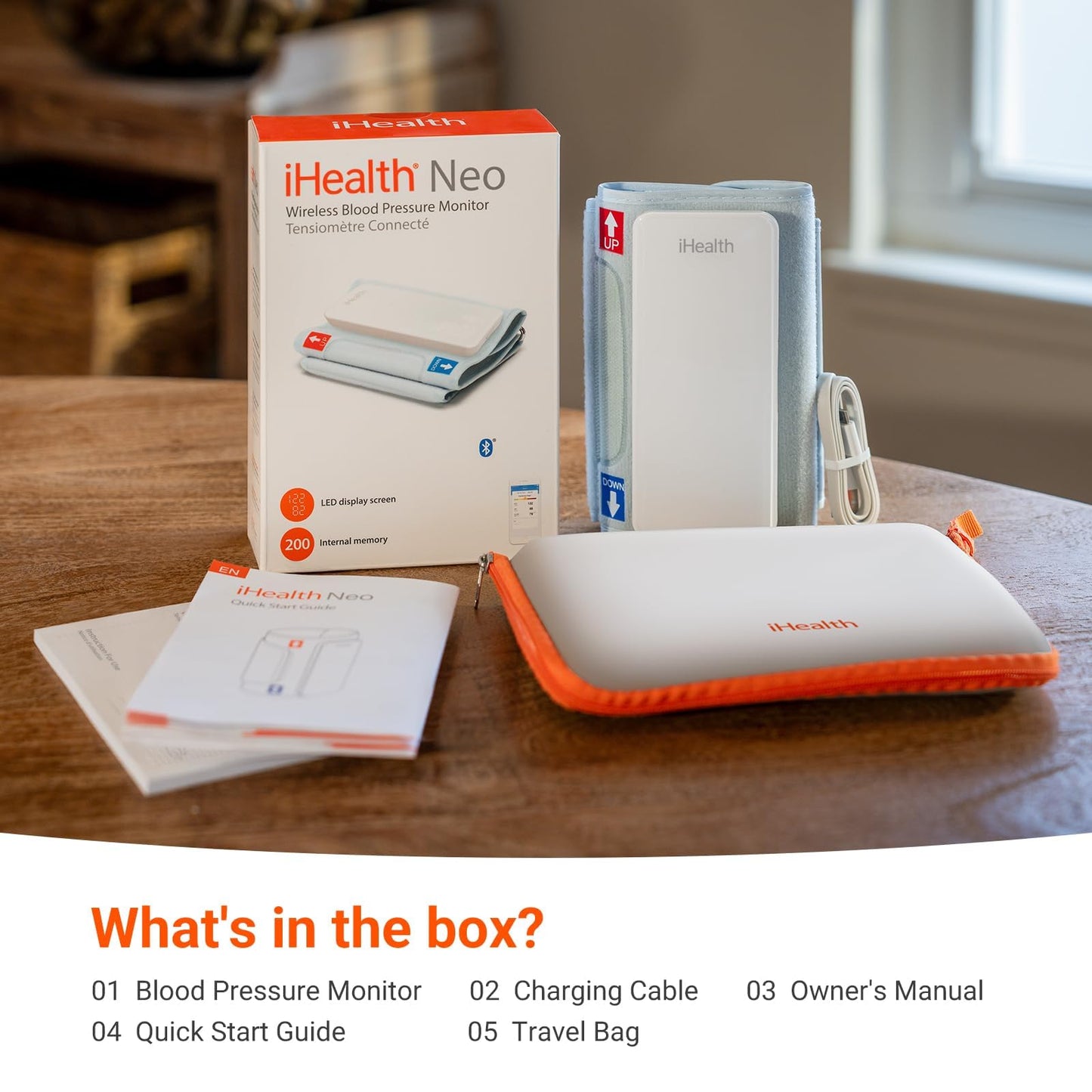 Wireless Upper Arm Blood Pressure Monitor with Bluetooth App Tracking