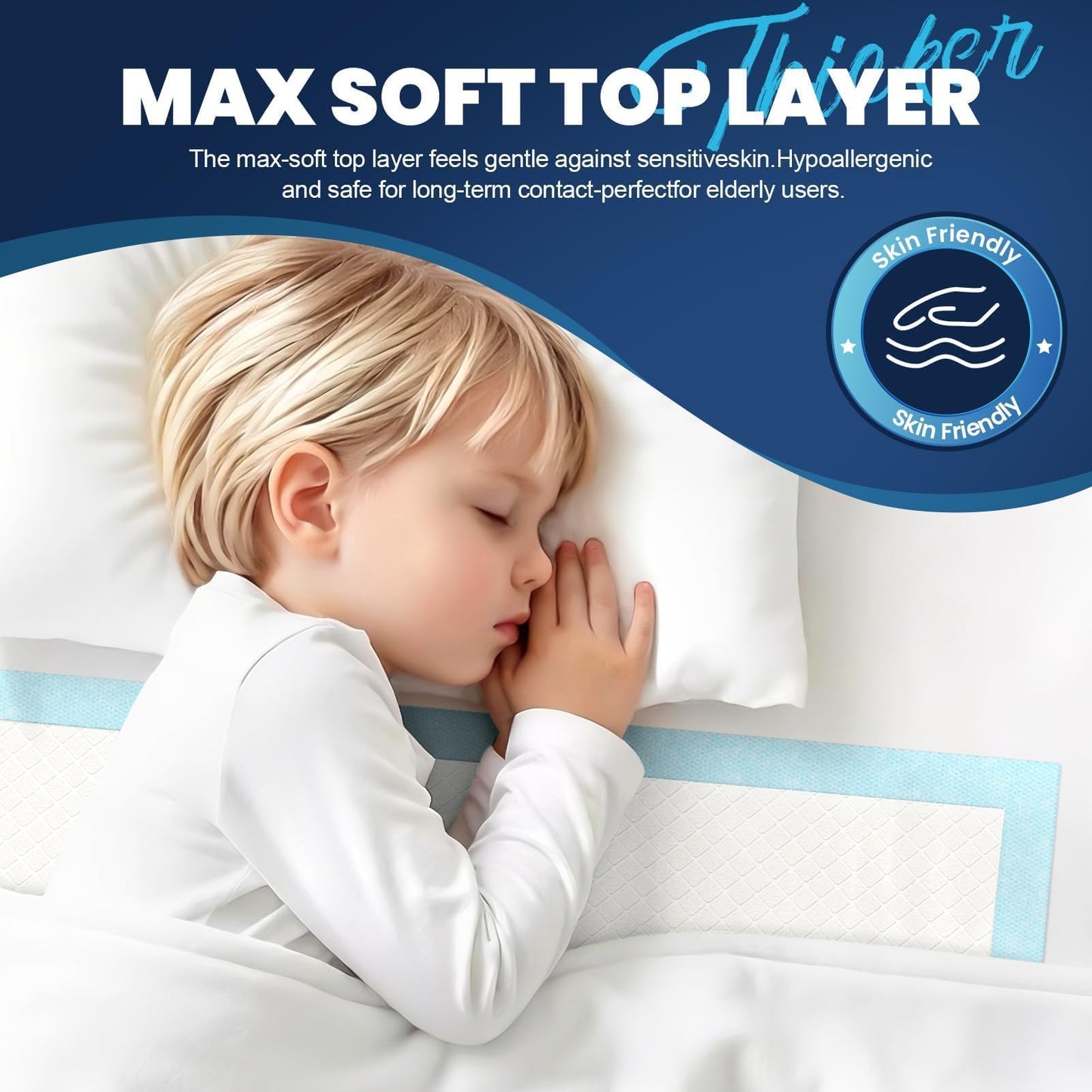 Extra-Large Disposable Underpads for Heavy Incontinence Protection, 50 Count