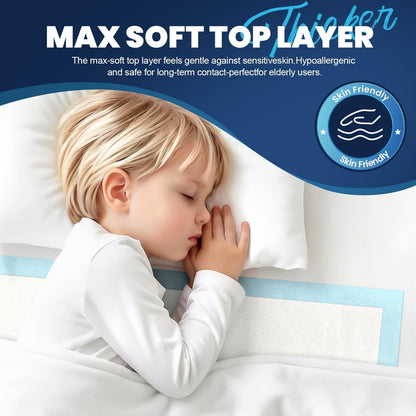 Extra-Large Disposable Underpads for Heavy Incontinence Protection, 50 Count