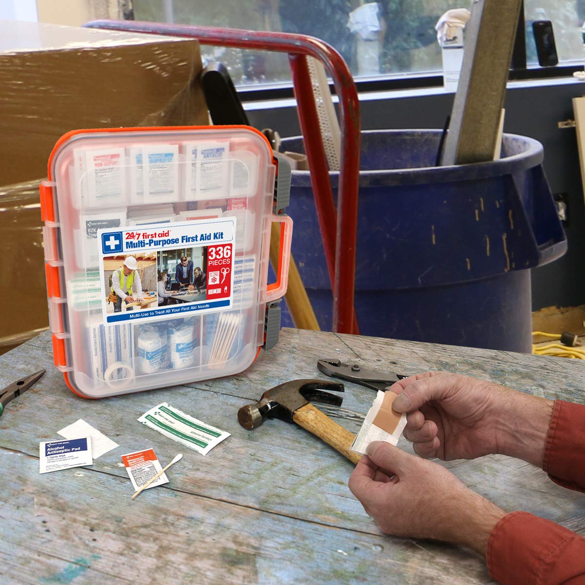 OSHA-Compliant 336-Piece First Aid Kit for 100 People
