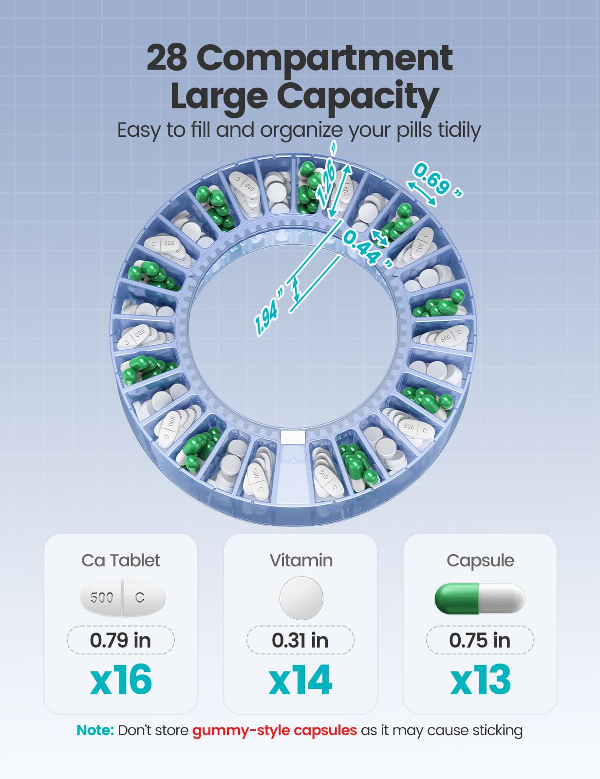 28-Day(1X) Automatic Pill Dispenser