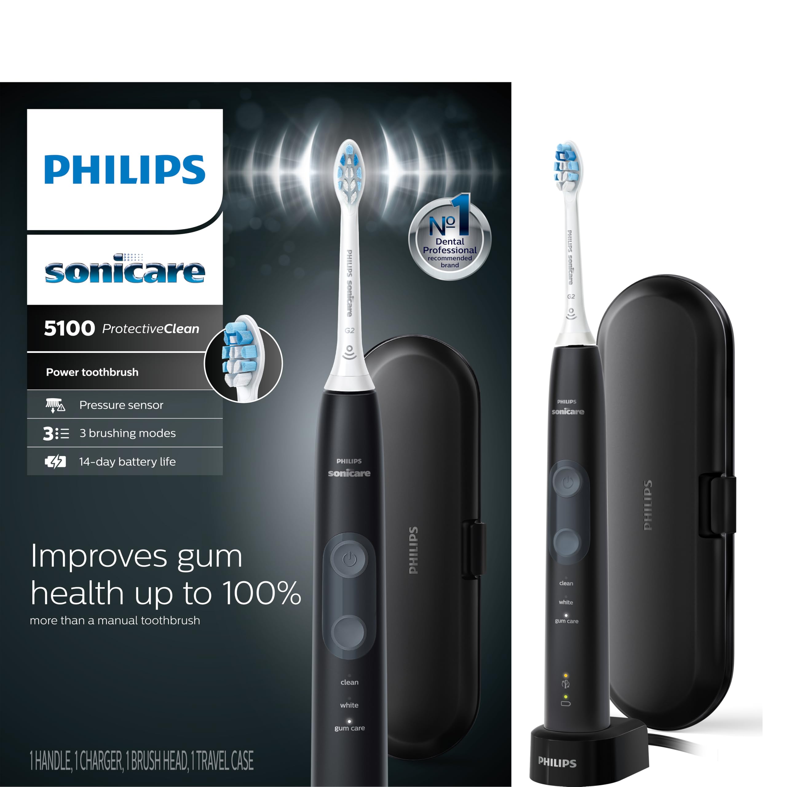 Philips Sonicare ProtectiveClean 5100 Rechargeable Electric Toothbrush