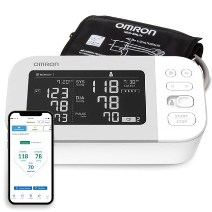Bluetooth Upper Arm Blood Pressure Monitor for Two Users, 200 Readings