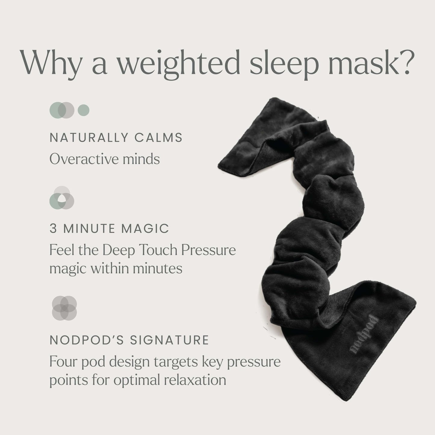 Weighted Sleep Mask with Gentle Pressure & Light Blocking