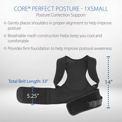 Core Products Perfect Posture Corrector, Black