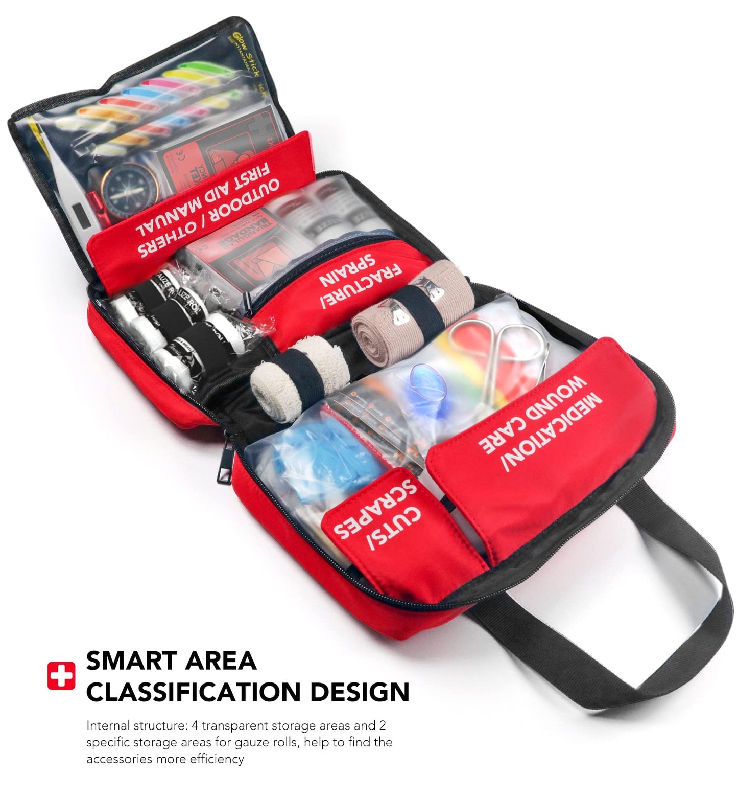 330-Piece Waterproof First Aid Kit for Home, Travel & Outdoor Emergencies