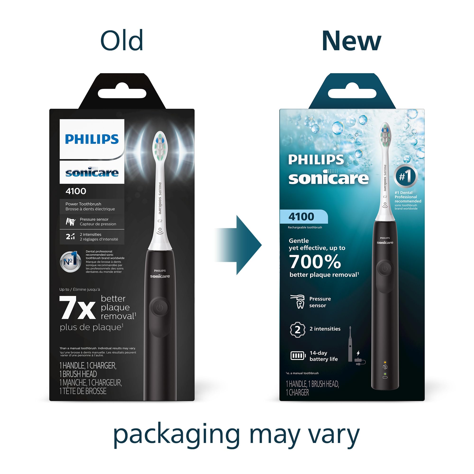 Rechargeable Sonic Electric Toothbrush with Pressure Sensor, 3-Pack