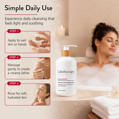 Lifetherapy 3-in-1 Body Wash, Bubble Bath & Hand Wash