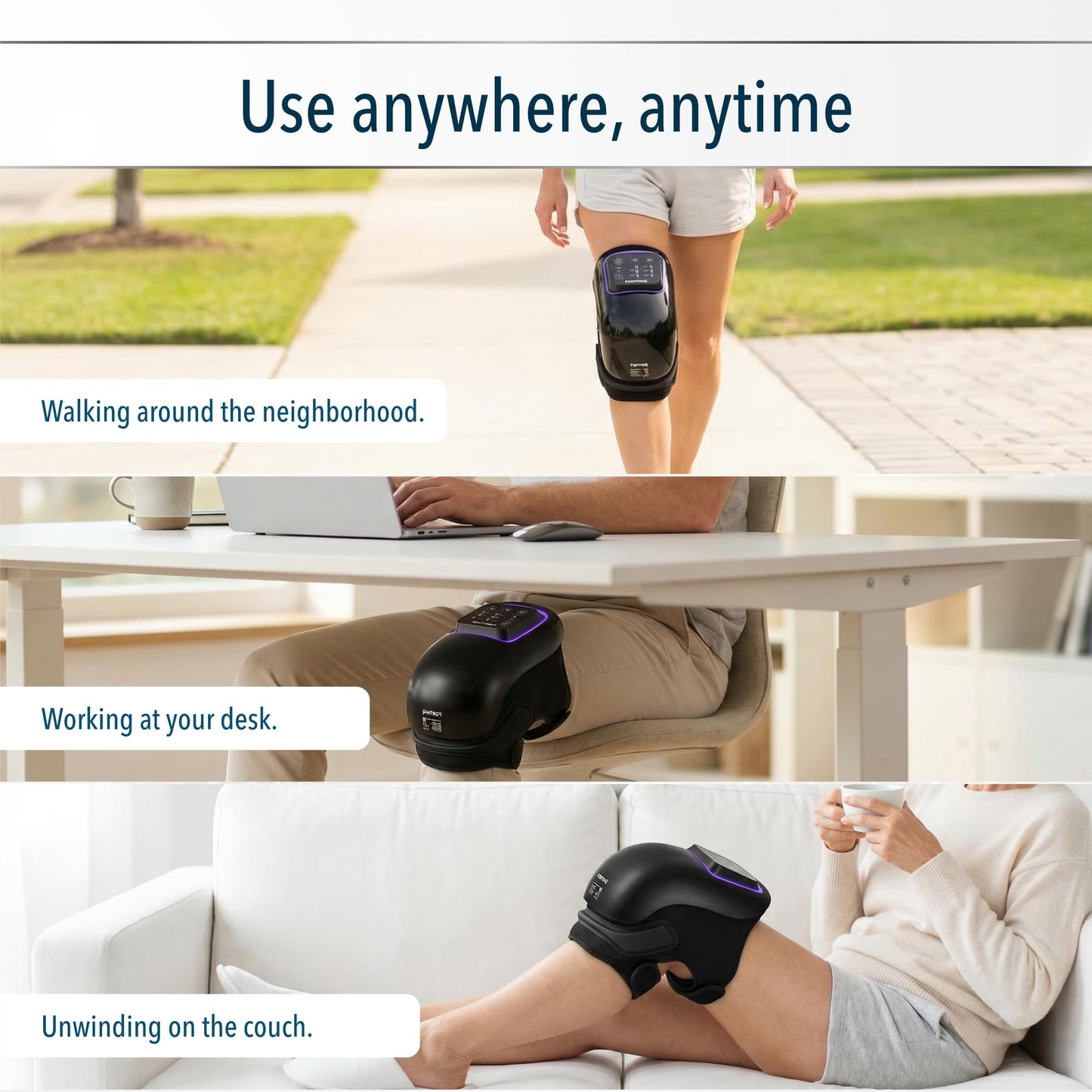 Heated Knee Massager with Red Light Therapy for Pain Relief