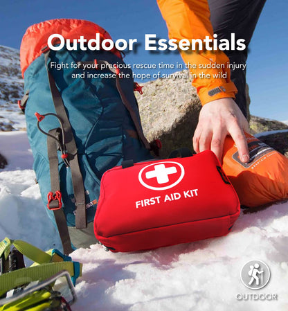 330-Piece Waterproof First Aid Kit for Home, Travel & Outdoor Emergencies