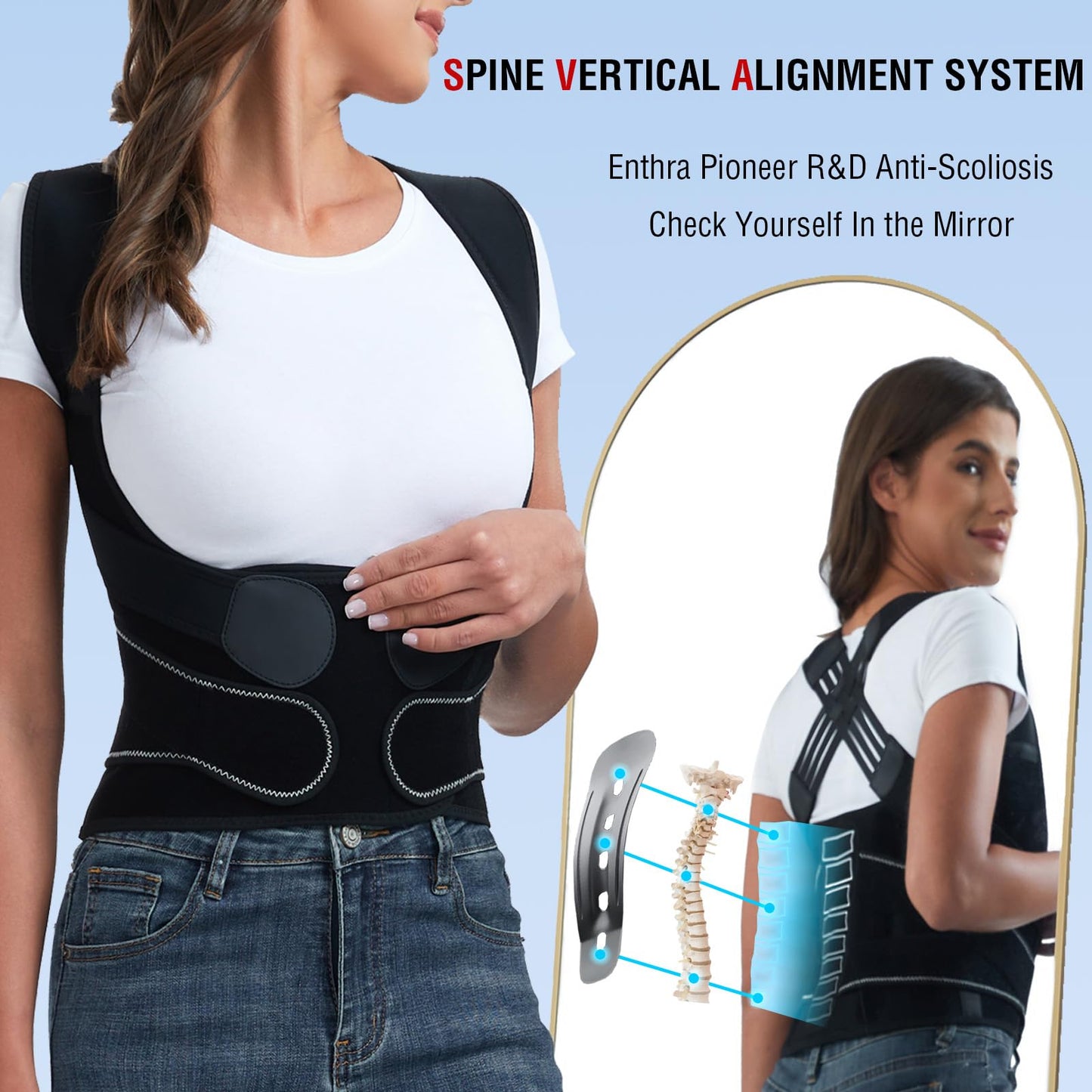 Spine Alignment Posture Corrector for Lower Back Support