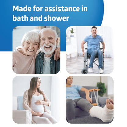 Shower Chair with Padded Armrests and Back, 350 lb Capacity