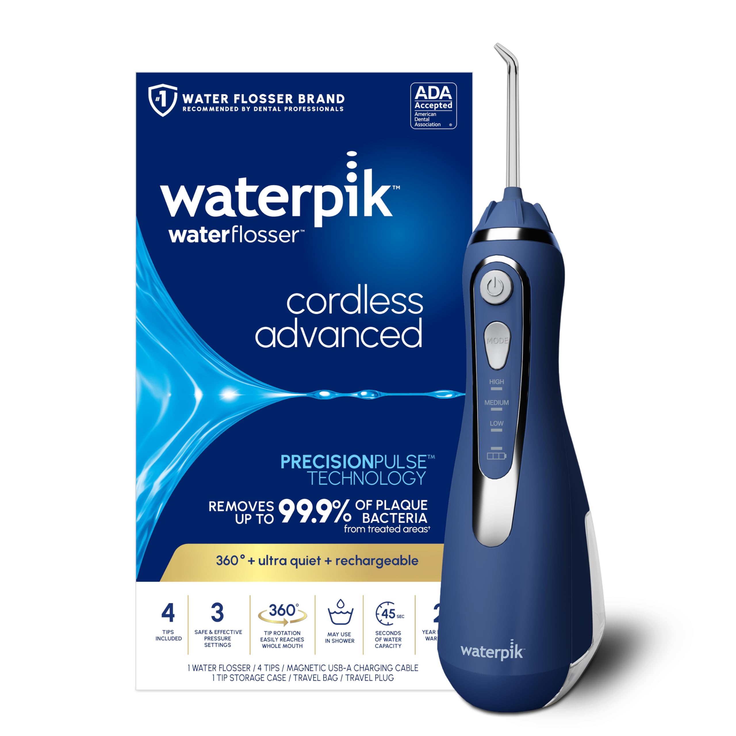 Cordless Rechargeable Water Flosser for Teeth & Gum Care