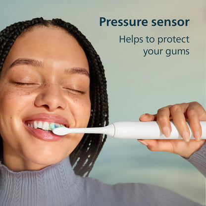 Rechargeable Sonic Electric Toothbrush with Pressure Sensor, 3-Pack