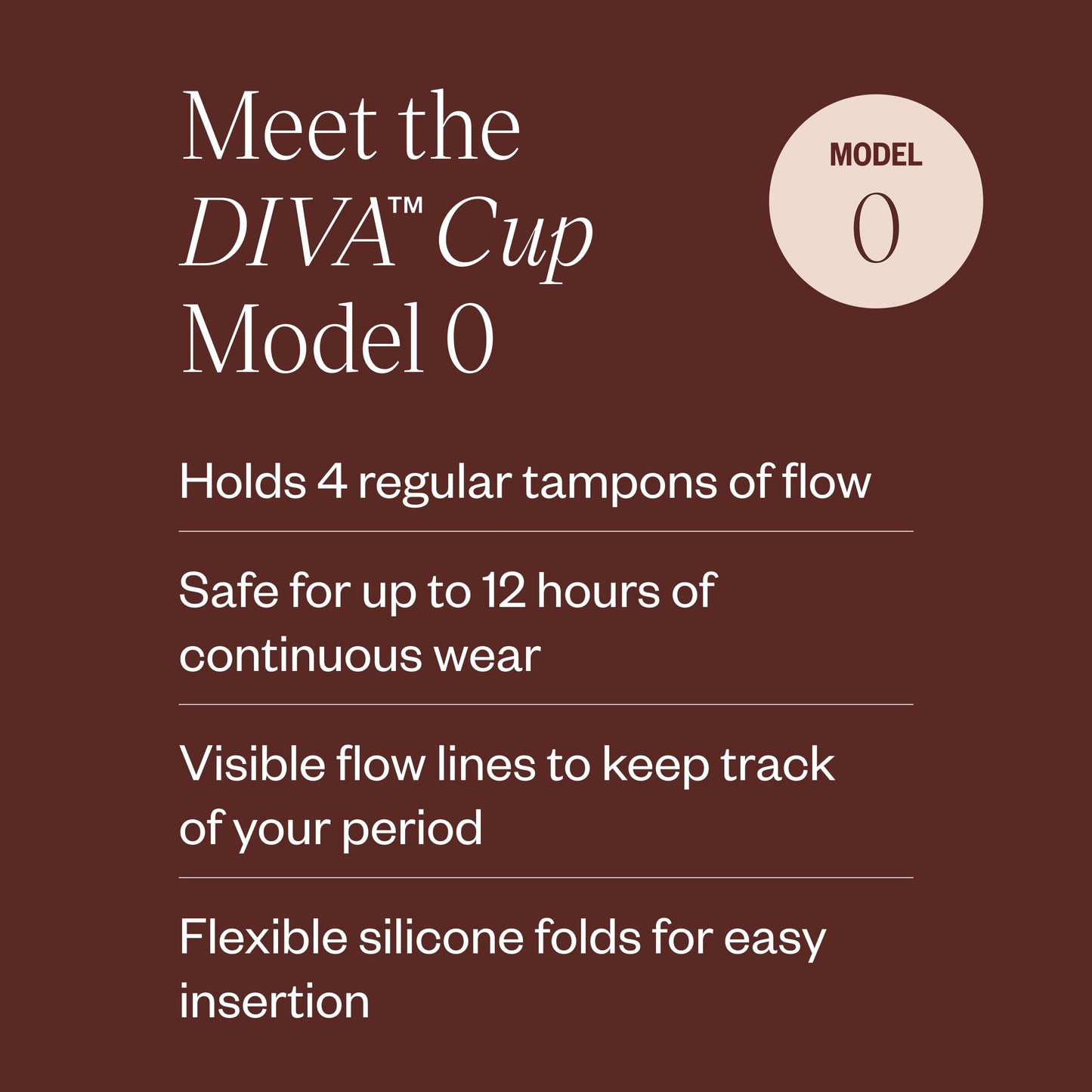 Reusable Silicone Menstrual Cup for Up to 12 Hours Leak Protection