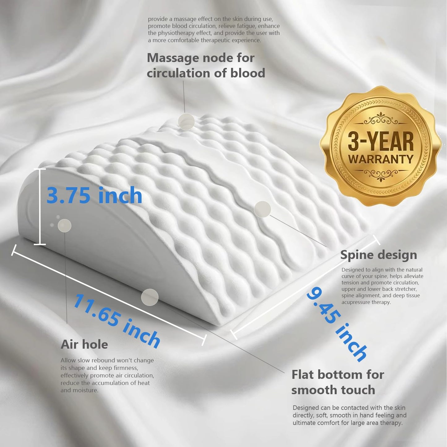 Hot & Cold Therapy Lumbar Support Pillow for Back & Sciatica Relief