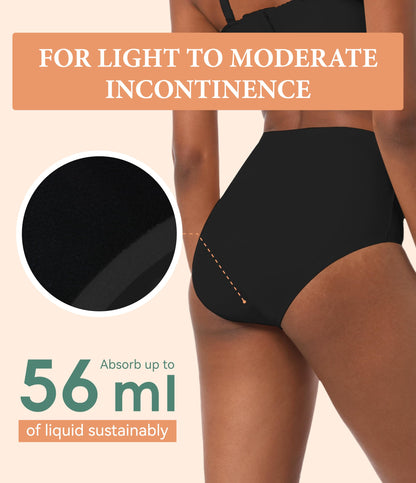 IRISMORII Women's Leakproof Incontinence Underwear Washable 3 Pack